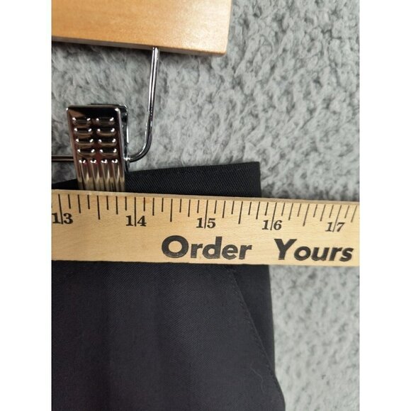 St John SoCa Dress Pants Slacks Womens Sz 10 Black Polyester Stretch Wide Leg - Picture 2 of 7